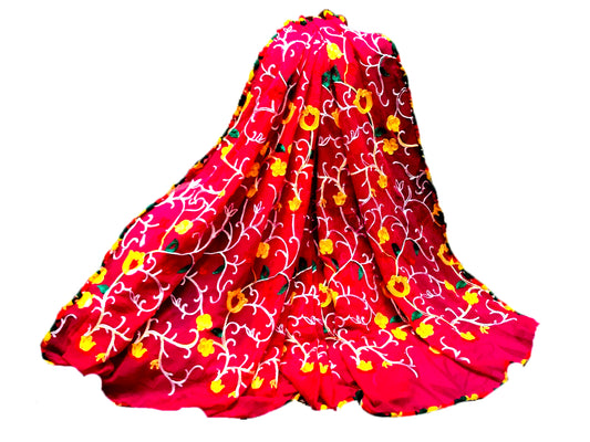 Runjhun Chiffon Embroidered Dupatta (Pink)