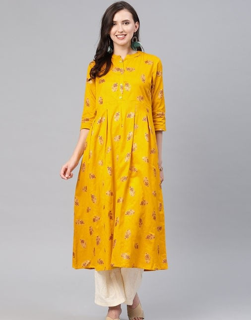 Women's Floral Printed Cotton Kurti