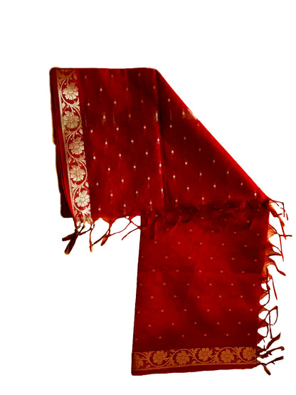 Runjhun Ethnic Red Banarsi Dupatta
