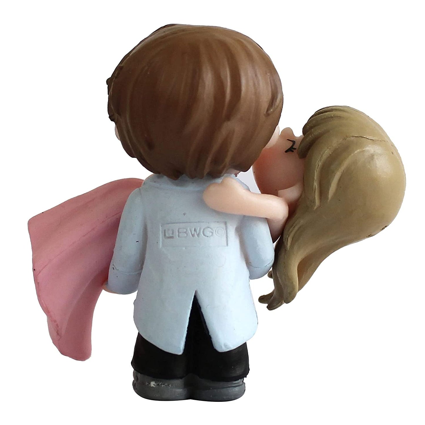 Miniature Romantic Love Kissing Hug Couple Statue Decorative Showpiece Valentine Gift
