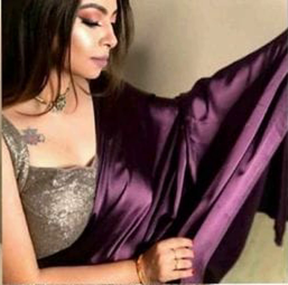 Women's Designer Soft Silk Satin Saree