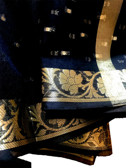 Runjhun Ethnic Black Banarsi Dupatta