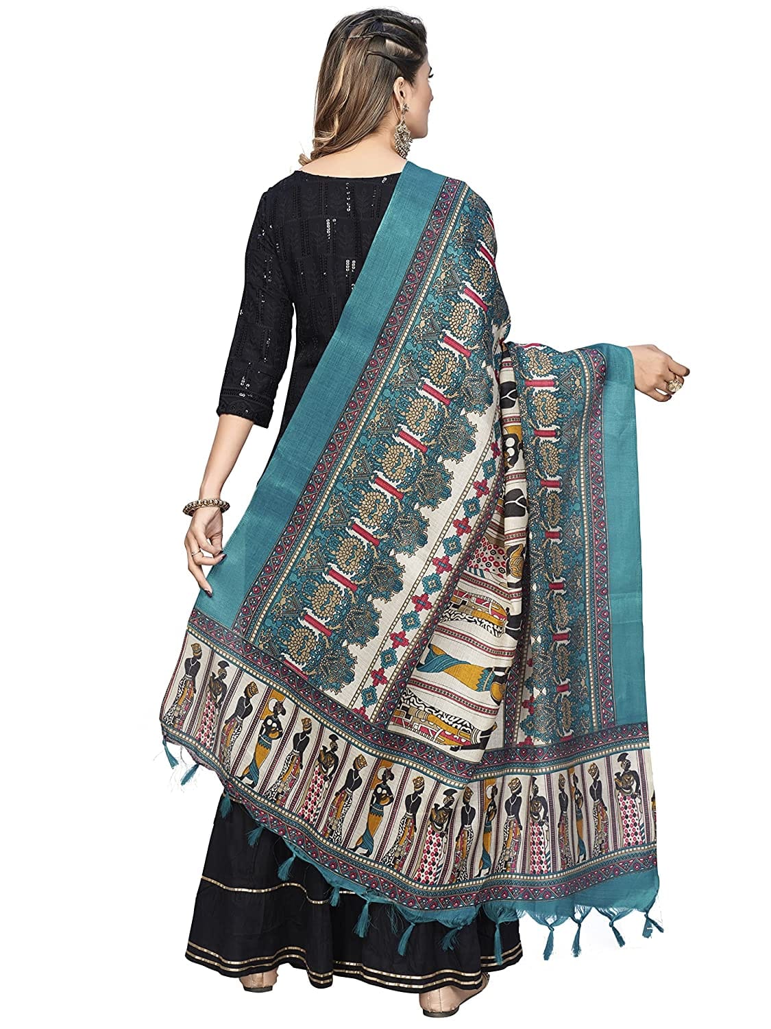 Women's Solid Art Silk Dupatta