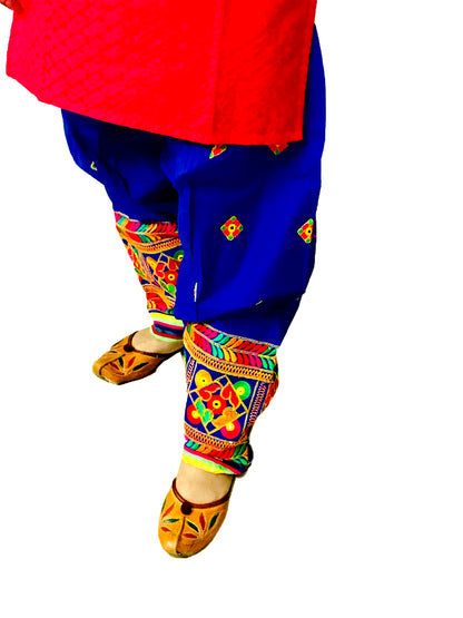 Runjhun Blue Kutch Embroidered Salwar