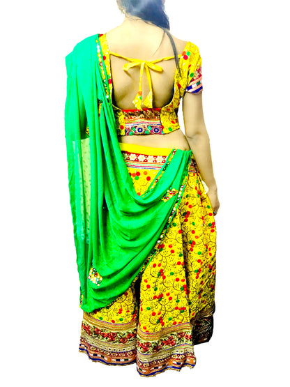 Runjhun Desingner Yellow Chanaya Choli Lehenga