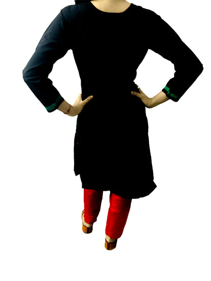 Runjhun Designer Black Club Gujarati Kurta