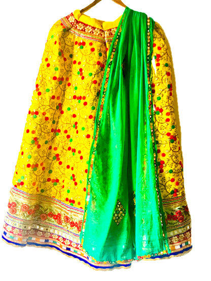 Runjhun Desingner Yellow Chanaya Choli Lehenga