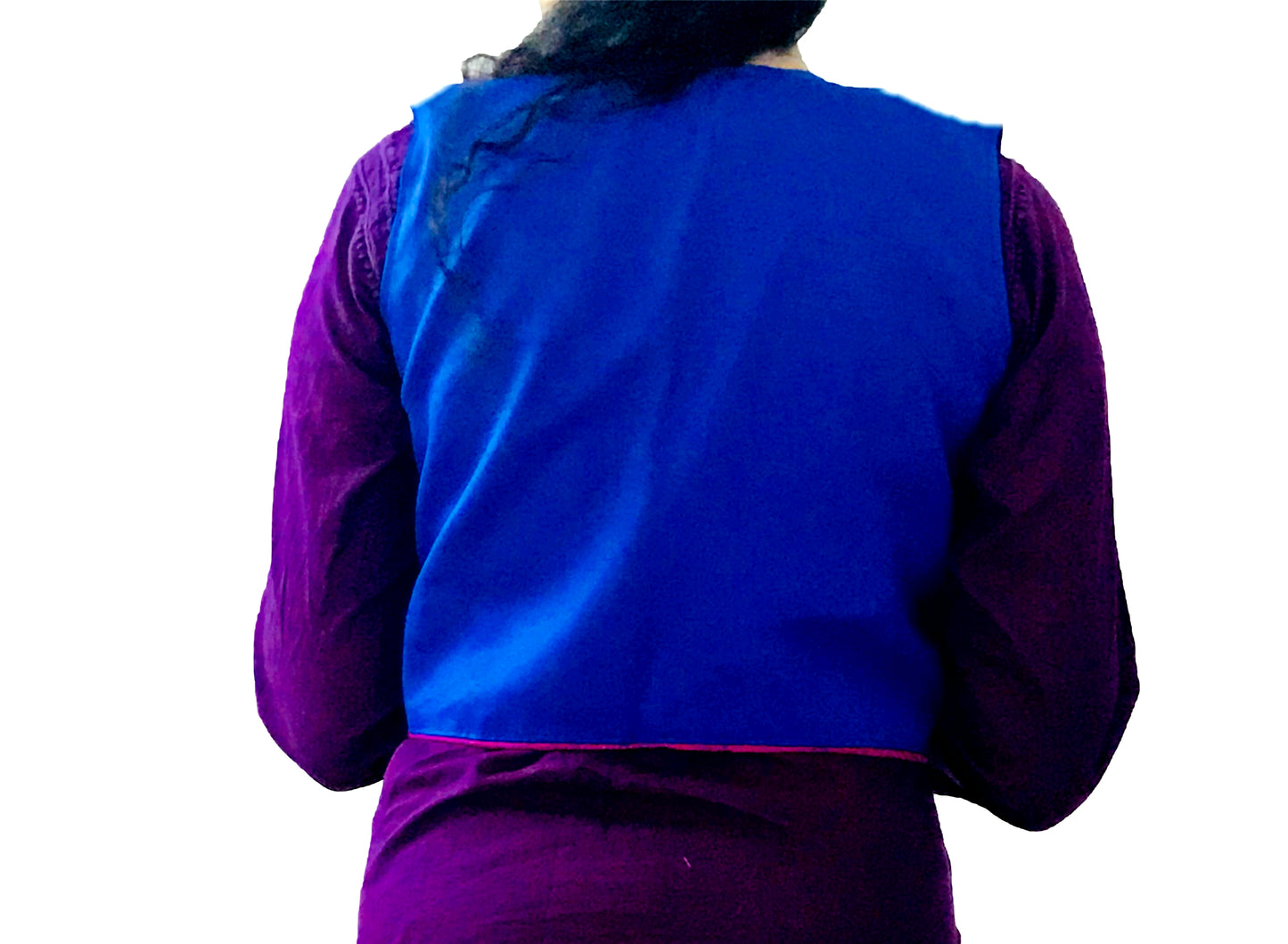 Runjhun Blue Embroidered Kutch Koti