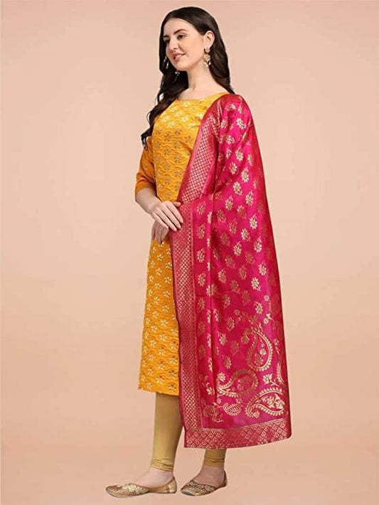 Mustard Mary Silk Kurta with Dupatta