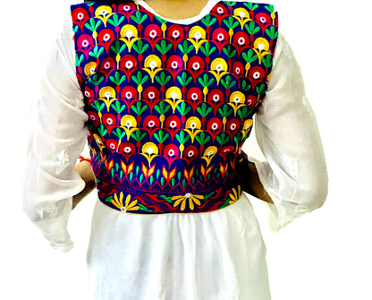 Runjhun Blue Kali Embroidered Koti