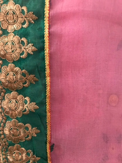 Runjhun Chanderi Pink Designer Stole