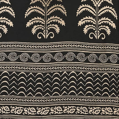 Art Silk Black Printed Saree