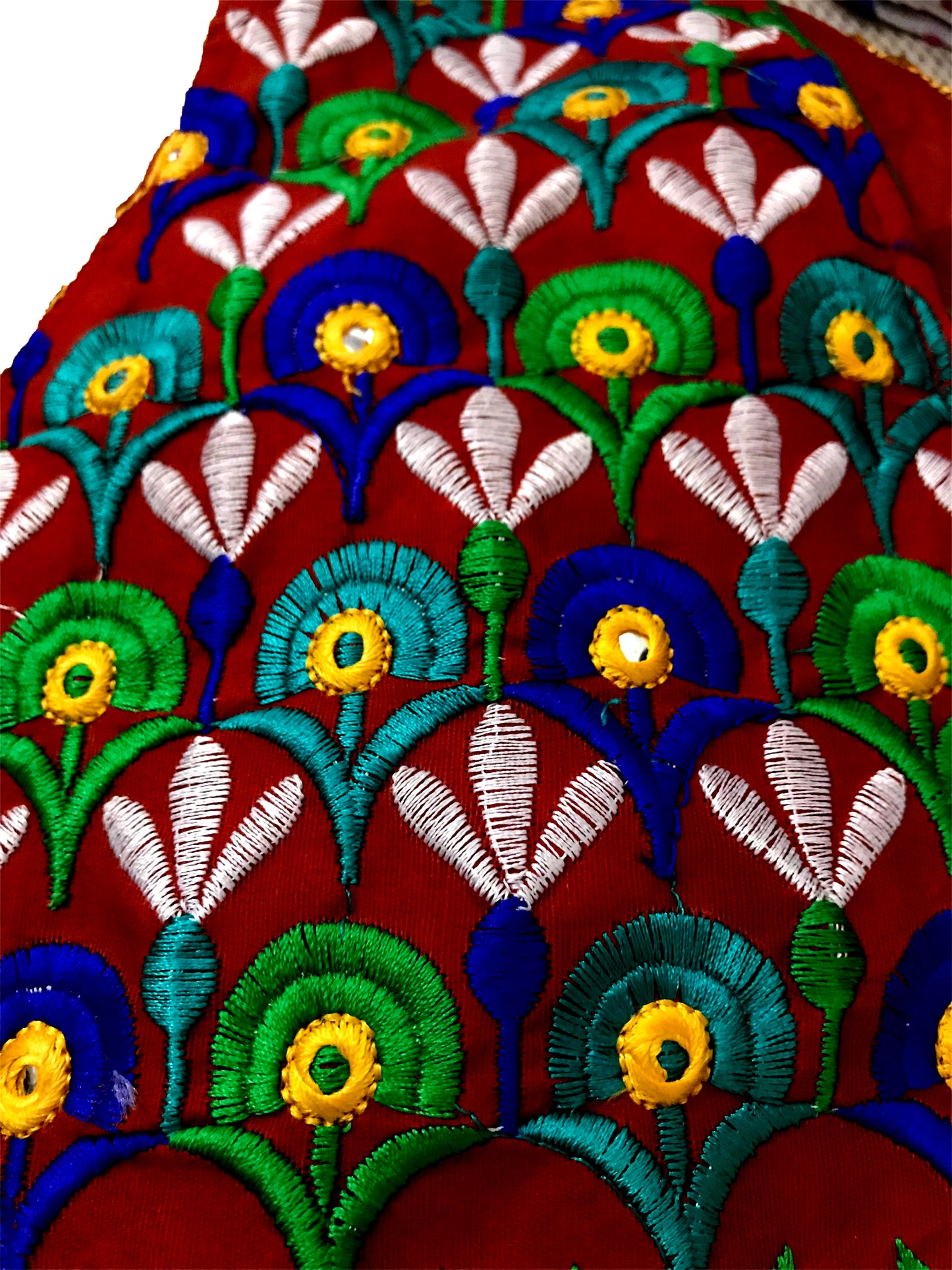 Runjhun Red Kali Embroidered Koti