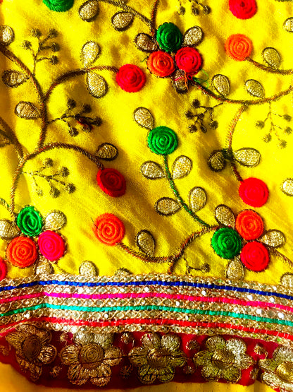 Runjhun Desingner Yellow Chanaya Choli Lehenga