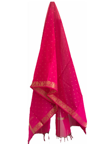 Runjhun Ethnic Pink Banarsi Dupatta