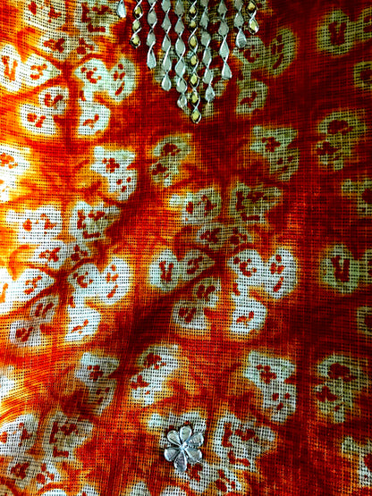 Runjhun Orange Gotta Patti Kota Kurta Length
