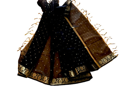 Runjhun Ethnic Black Banarsi Dupatta