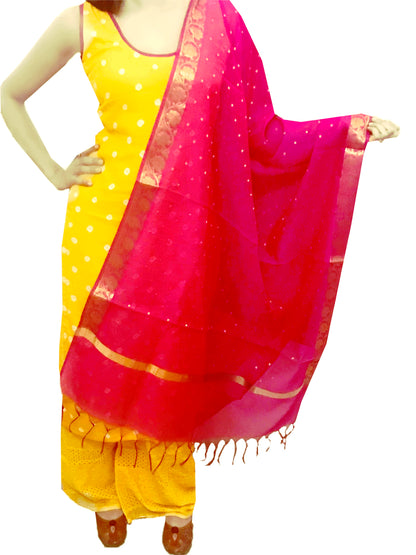 Runjhun Ethnic Pink Banarsi Dupatta