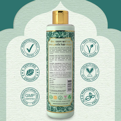 Khadi Essentials Methi Shampoo with Aloe Vera, Neem, Tulsi, Tea Tree Oil, For Hair Fall Control, Anti Dandruff, Hair Growth, 200ml SLS Paraben Free Cleanser