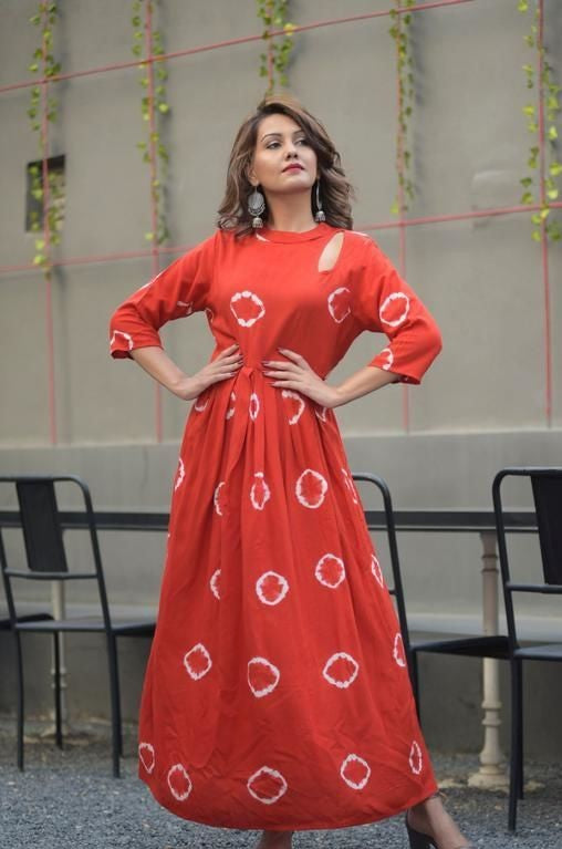 Women's Bandhani Print Ethnic Dress