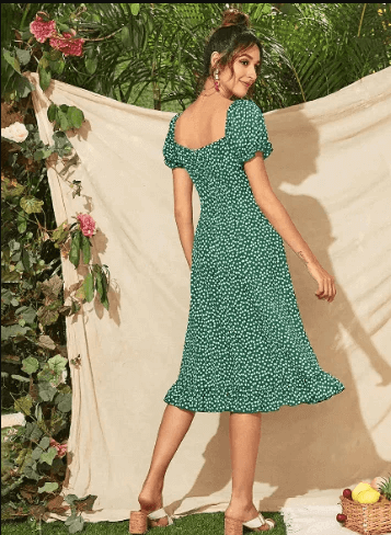 Urban Wardrobe Printed Polyster A Line Dress