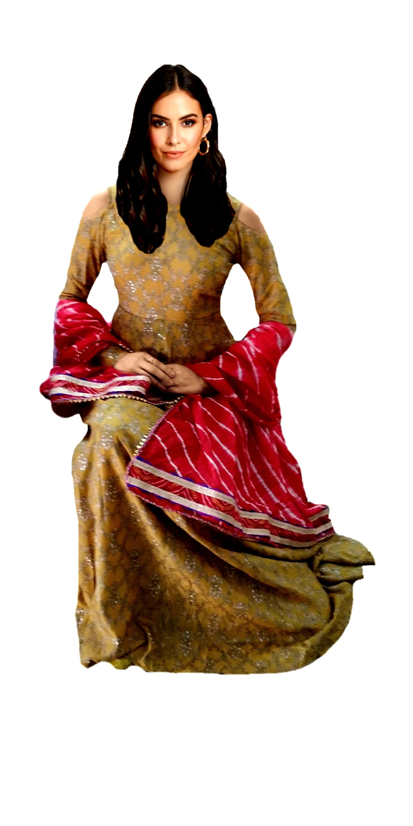 Urban Wardrobe's Red Leheriya Dupatta