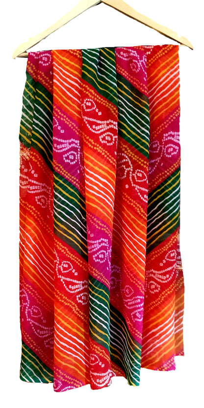 Runjhun Multicolour Chunri Print Designer Gotta Patti Kurta Length