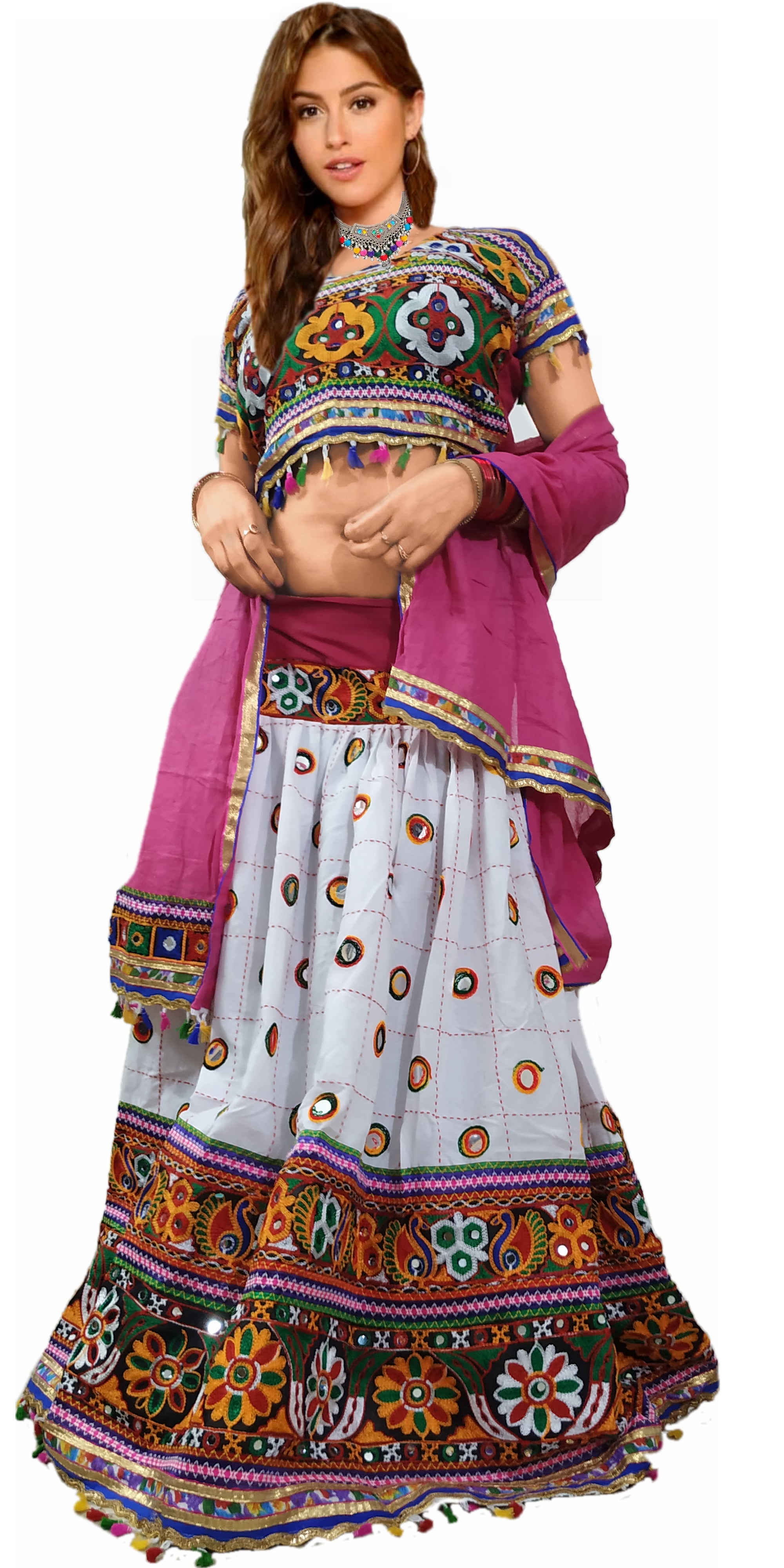 Buy Navratri Multi Color Chaniya Choli Garba Dress Online – Joshindia
