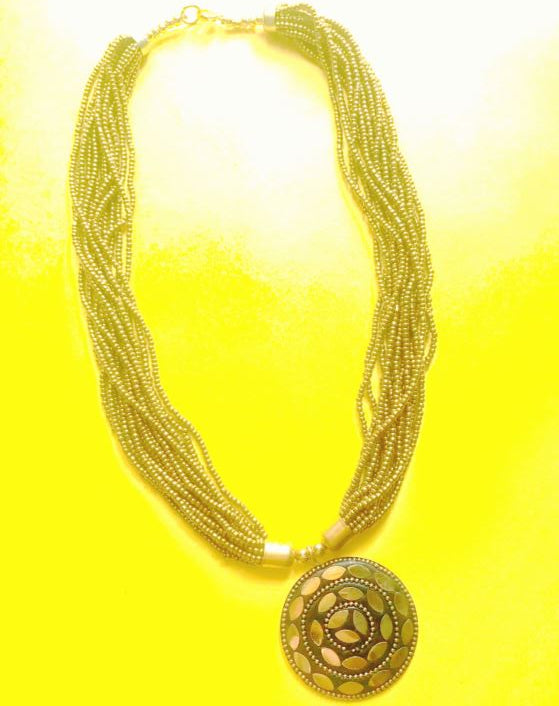 Runjhun Bold and Beautiful Golden Neckpiece