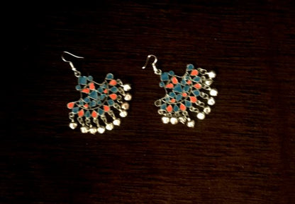 Runjhun Afghani Blue earings