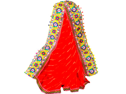 Runjhun Chiffon Leheriya Dupatta (orange)