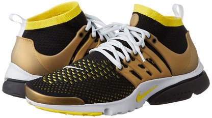 Nike Men's Air Presto Flyknit Ultra, BLACK/YELLOW STARK-METALLIC GOLD-IMPORTED