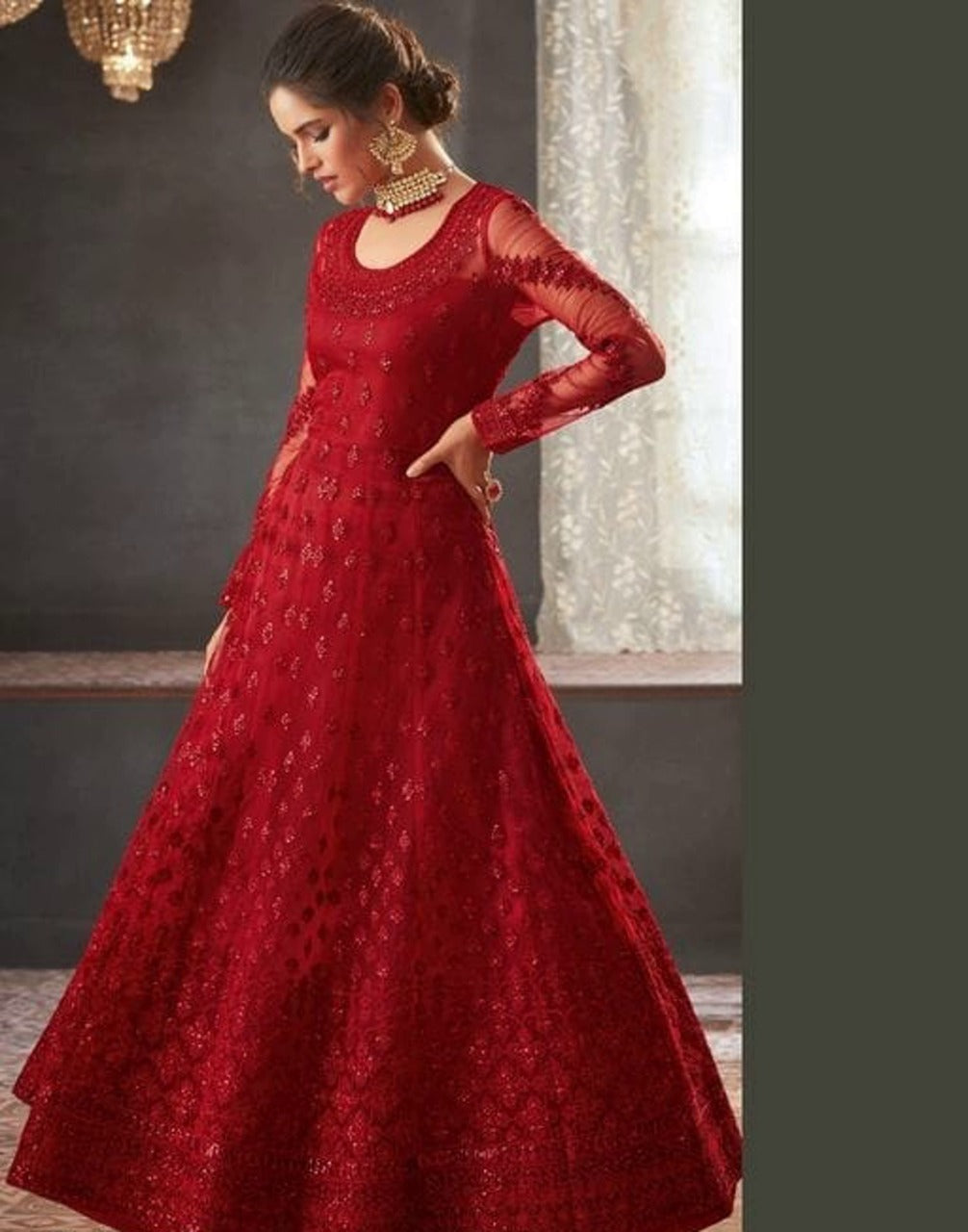 Stunning Red Designer Gown
