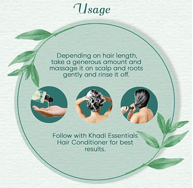 Khadi Essentials Methi Shampoo with Aloe Vera, Neem, Tulsi, Tea Tree Oil, For Hair Fall Control, Anti Dandruff, Hair Growth