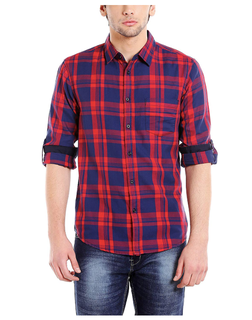 Men's Cotton Checkered Casual Shirt