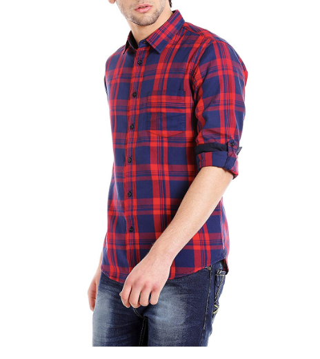 Men's Cotton Checkered Casual Shirt