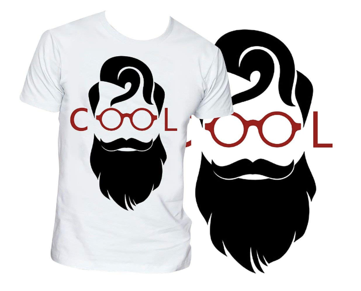Men's Cool Beard Personalised Printed Polyester Sports Round Neck T-Shirt