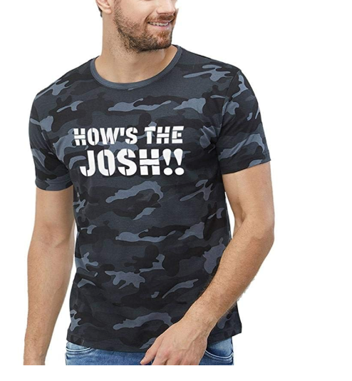 Wear Your Opinion (WYO) Men's Gray Camouflage Half Sleeve Cotton Printed T Shirt