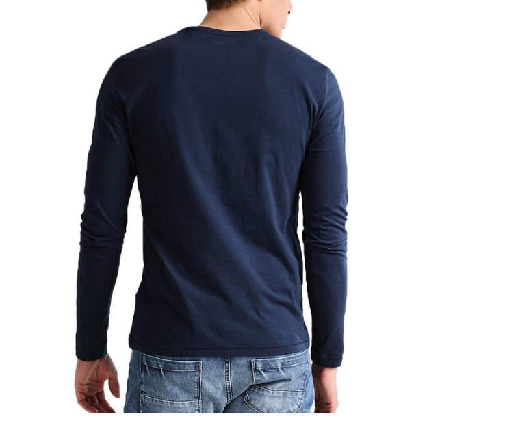 Men T-Shirt Full Sleeves with Henley Collar