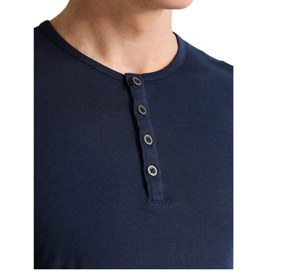 Men T-Shirt Full Sleeves with Henley Collar