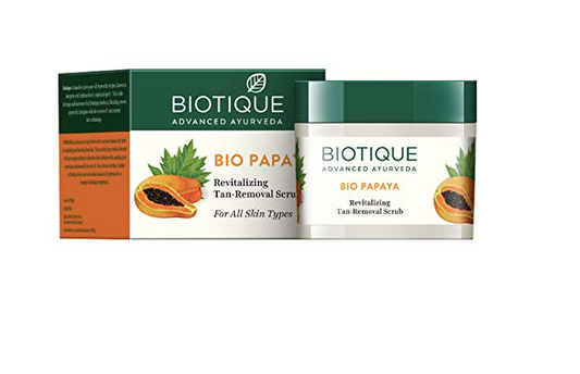 Biotique Bio Papaya Revitalizing Tan Removal Scrub for All Skin Types, 75g