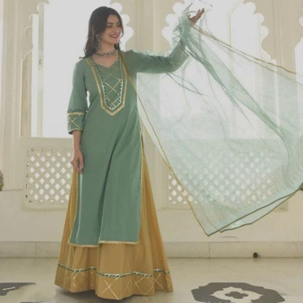 Women's Gotta Work Kurta with Palazzo