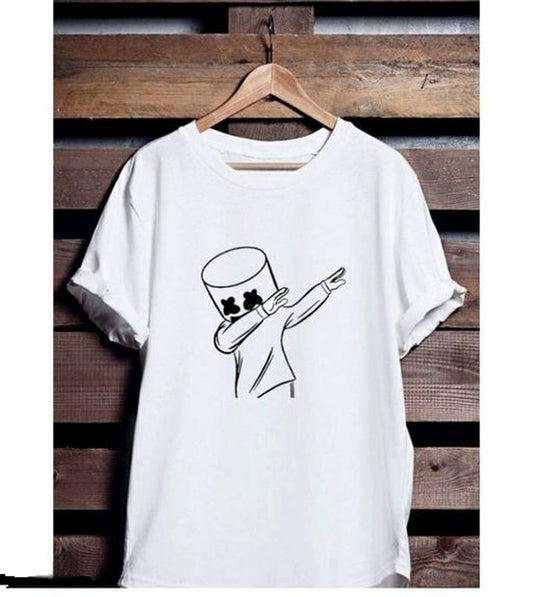 Women White Solid Round Neck T-shirt