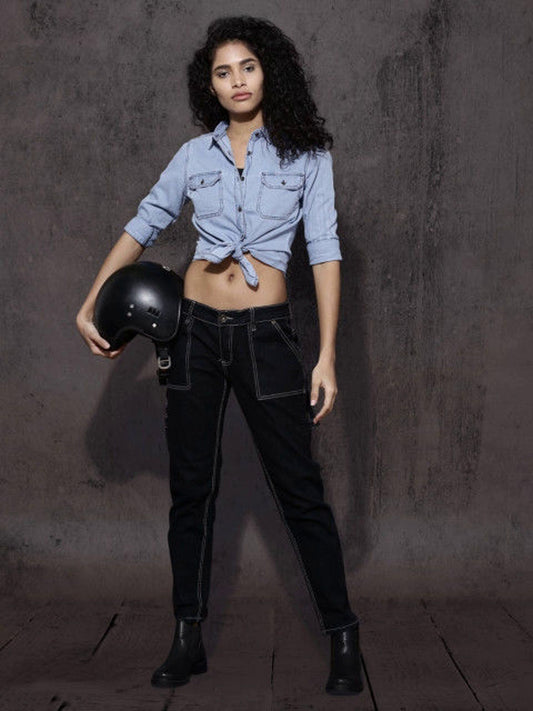 Blue Washed Denim Casual Shirt