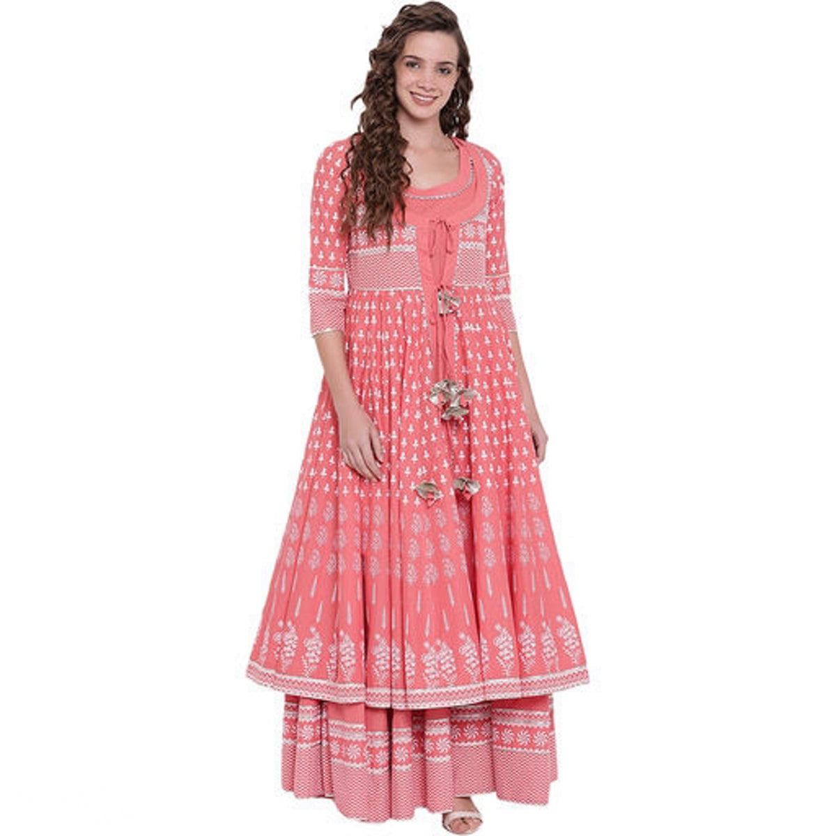 Urban Wardrobe's Women's Ethnic Motif Printed Anarkali Kurta Set