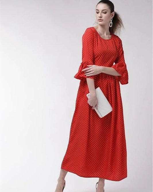 Stylish Polka Dots Women's Dress