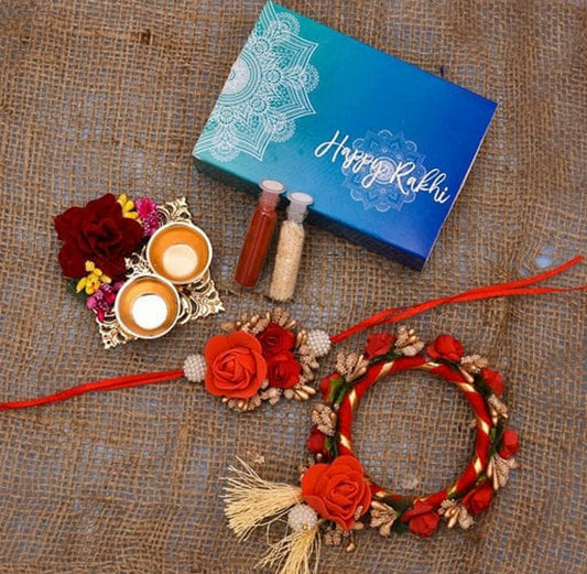 Designer Couple Rakhi Set