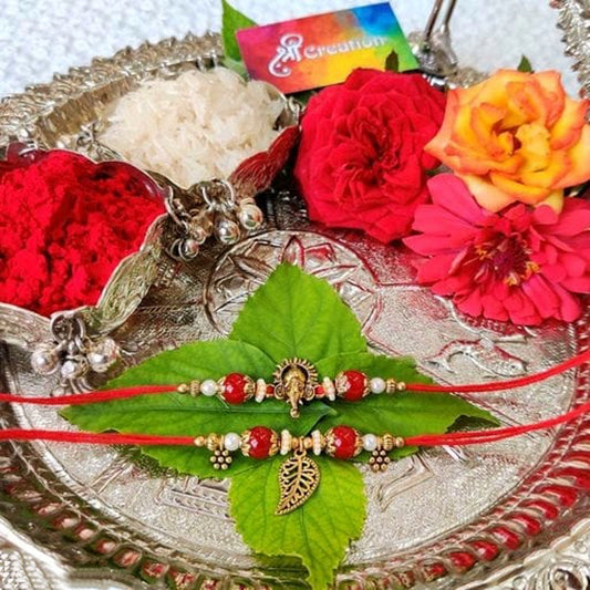 Fancy Set of 2 Designer Ganpati Rakhis