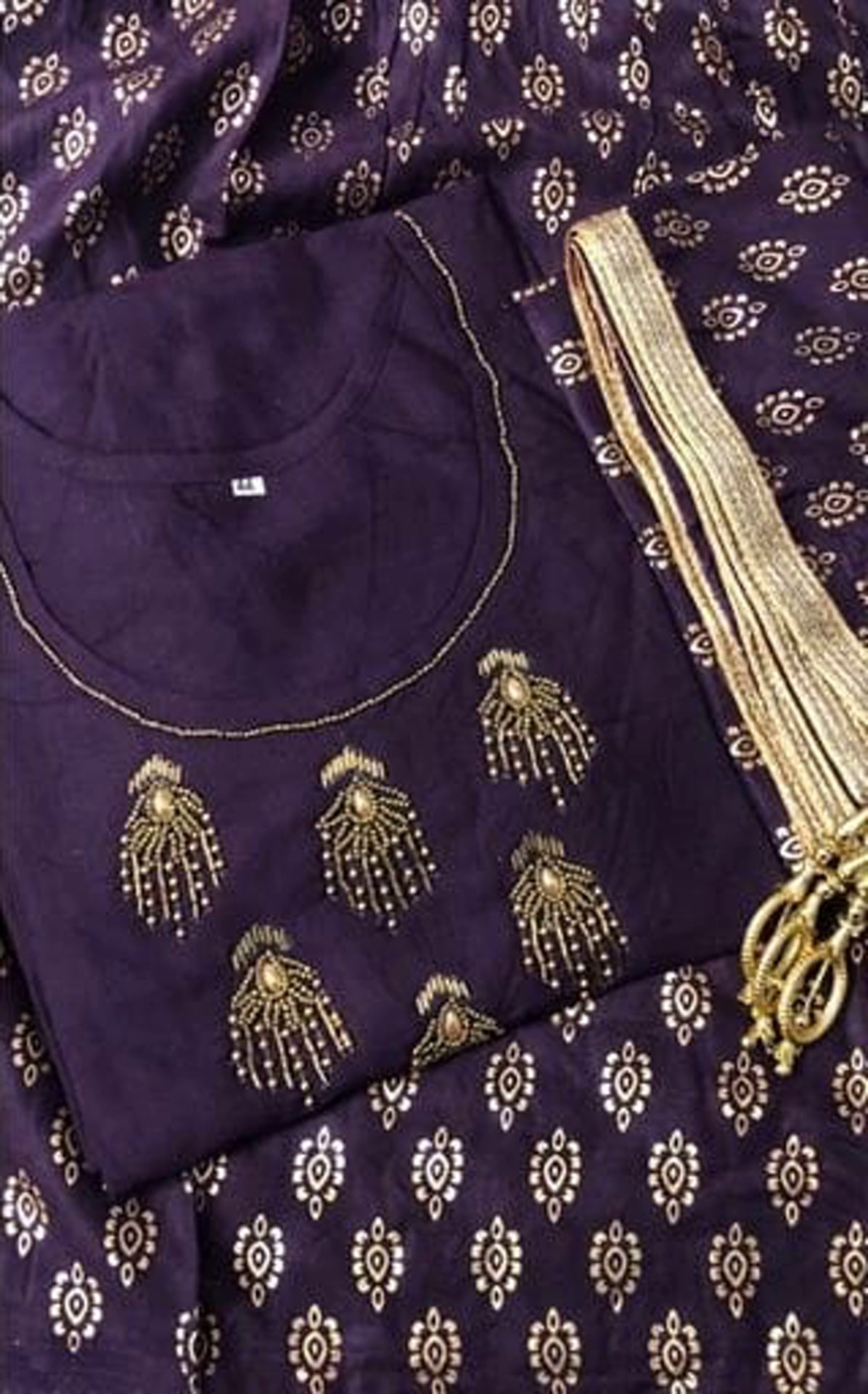 Women's Beautiful Purple Sharara Set