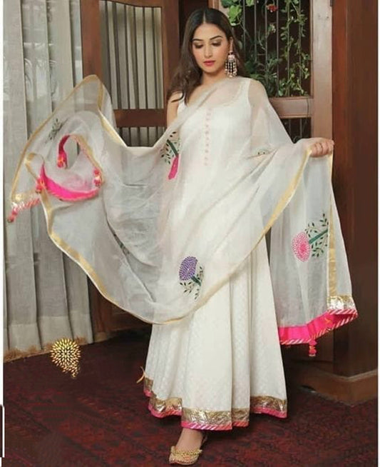 Women's Elegant Cotton Kurta with Dupatta